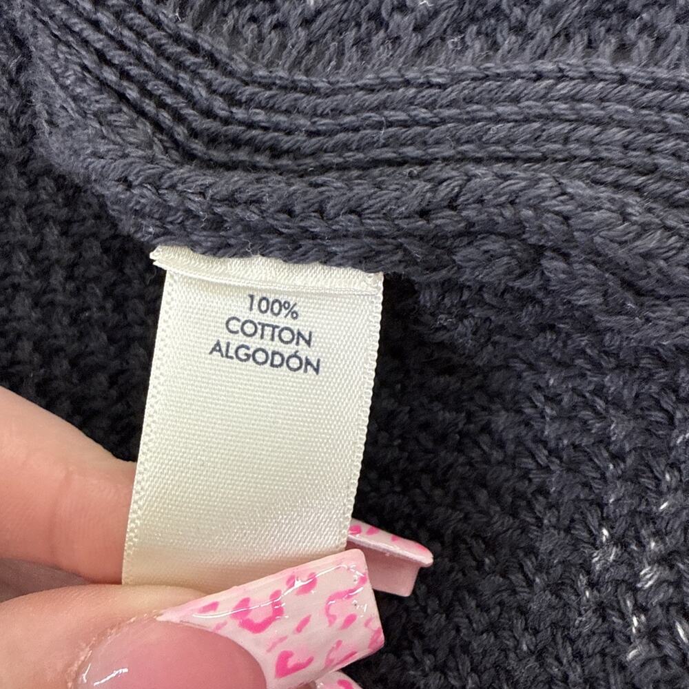 BKE Women's Knit Patchwork Chunky Knit Cardigan Size Small Gray Bnfts Charity - Picture 9 of 11